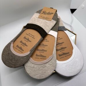 Florsheim Men's No Show Socks - Tan and Black 3 pair pack. 8-13 size.